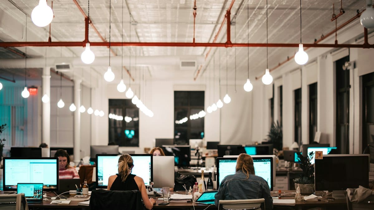 people sitting on chair in front of computer
