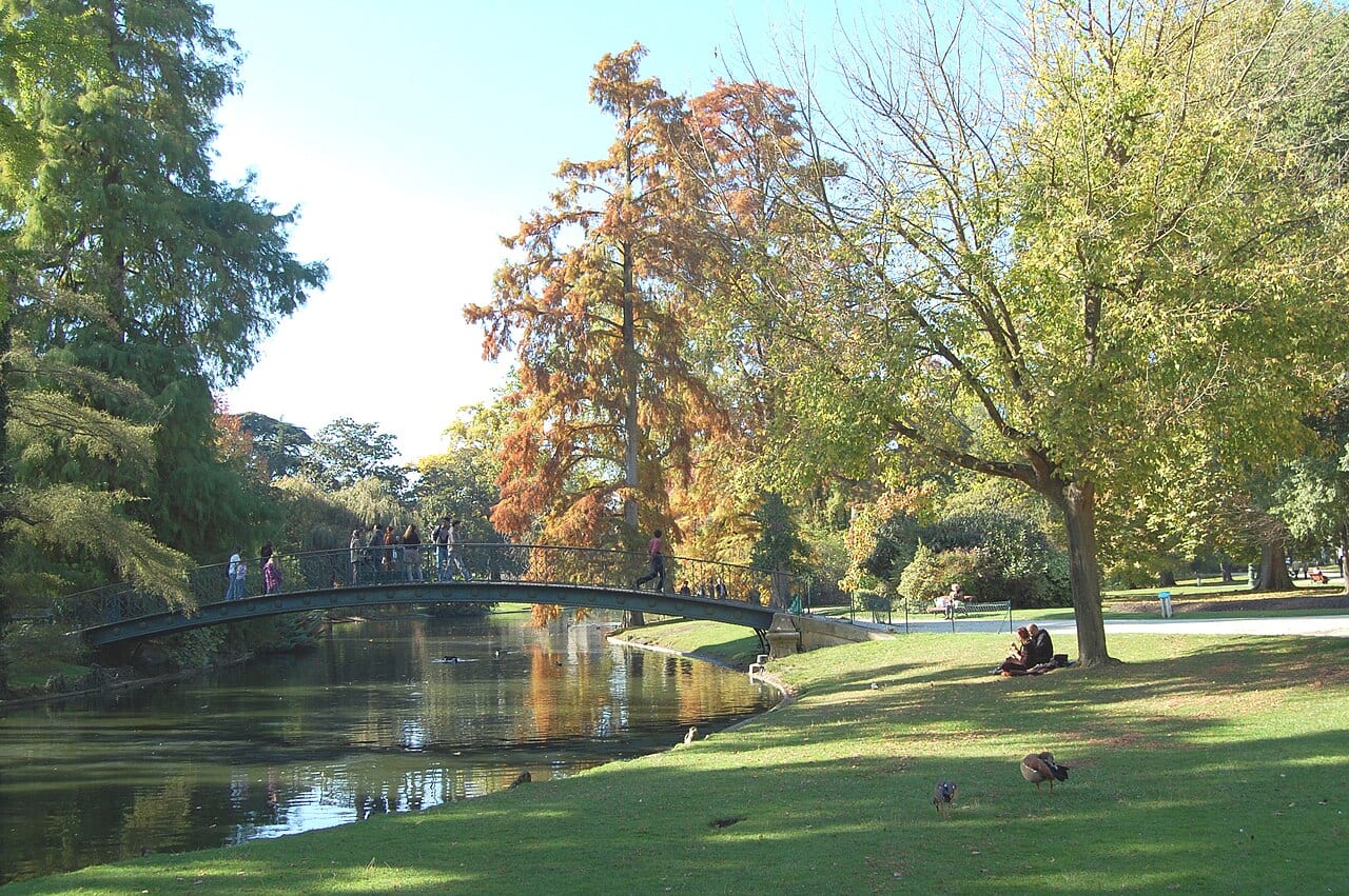 Public garden of the city of Bordeaux, France